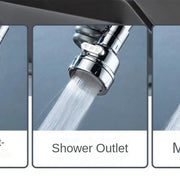 New 3 Modes Sink Faucet 360 Degree Rotation Filter Extension Tube Shower Water Saving Tap Universal Kitchen Gadgets Accessories - QueensalesOF