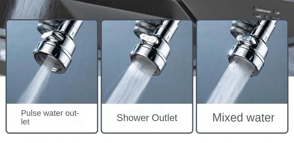 New 3 Modes Sink Faucet 360 Degree Rotation Filter Extension Tube Shower Water Saving Tap Universal Kitchen Gadgets Accessories