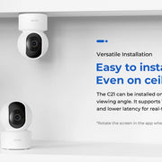 IMILAB C21 WiFi Camera 2.5K Baby Monitor Indoor IP Camera with PTZ Night Vision 2-Way Audio Human Tracking AI Detection - QueensalesOF