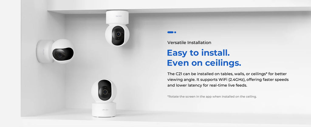 IMILAB C21 WiFi Camera 2.5K Baby Monitor Indoor IP Camera with PTZ Night Vision 2-Way Audio Human Tracking AI Detection