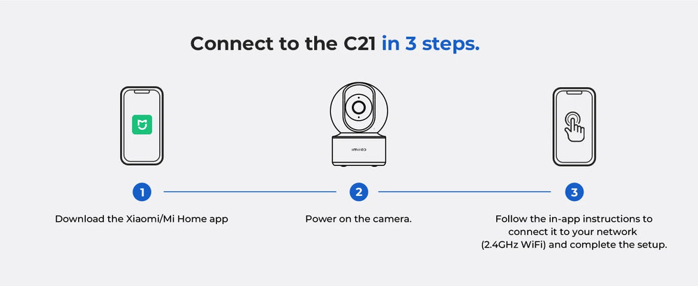 IMILAB C21 WiFi Camera 2.5K Baby Monitor Indoor IP Camera with PTZ Night Vision 2-Way Audio Human Tracking AI Detection - QueensalesOF