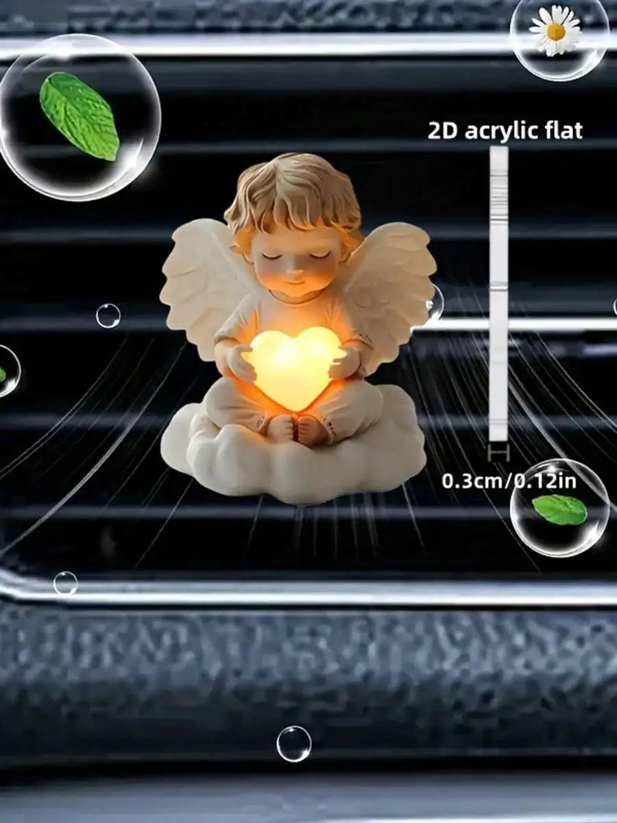2pcs Angelic Car Air Vent Clip, Women's Car Decor, Cute Acrylic Car Air Freshener Vent Clip, Car Accessory - QueensalesOF