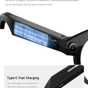 Lenovo HOT1600W Camera AI Smart Glasses HD Video Recording Real-time Translation AI Recognition Wifi Transmission Music Control - QueensalesOF
