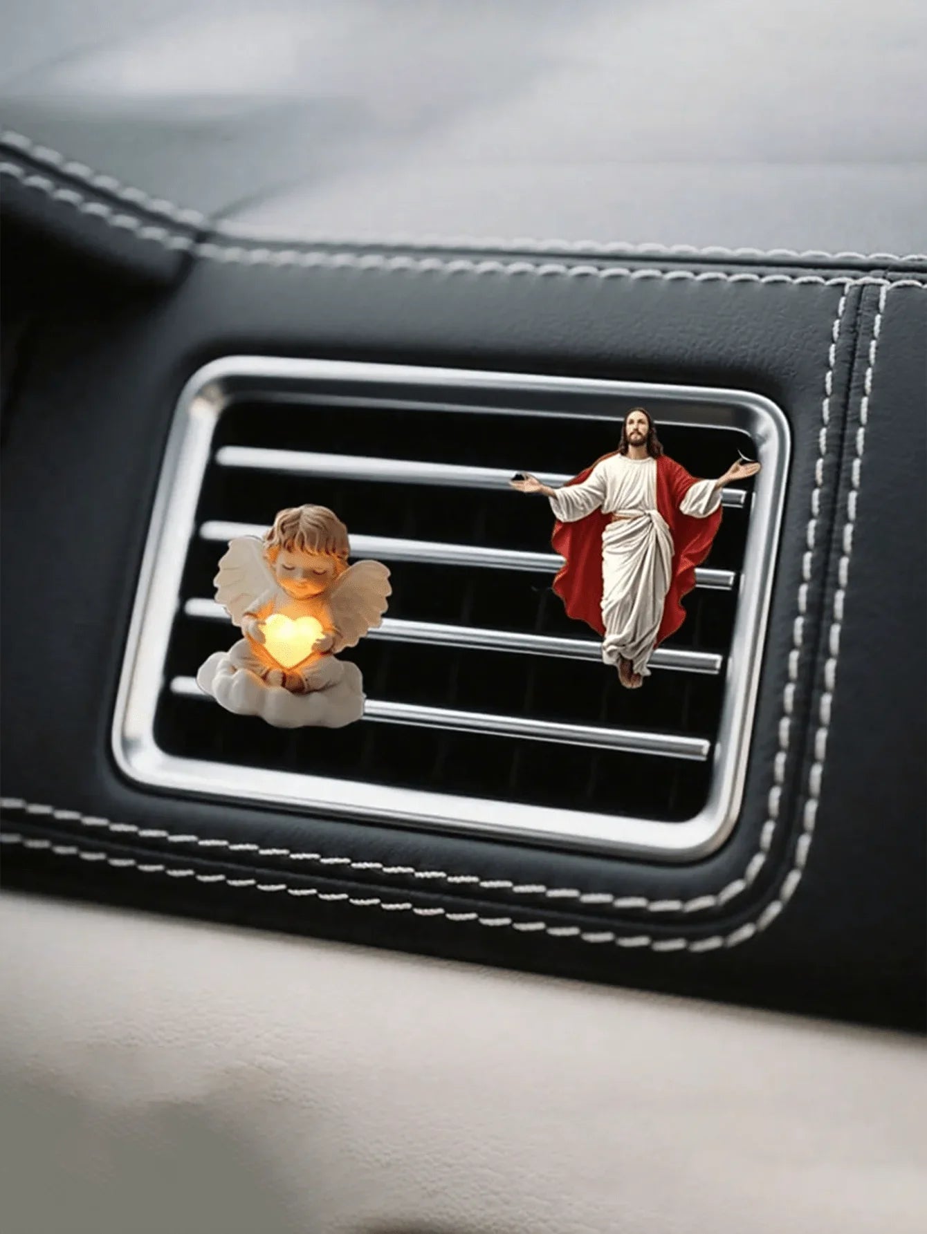 2pcs Angelic Car Air Vent Clip, Women's Car Decor, Cute Acrylic Car Air Freshener Vent Clip, Car Accessory