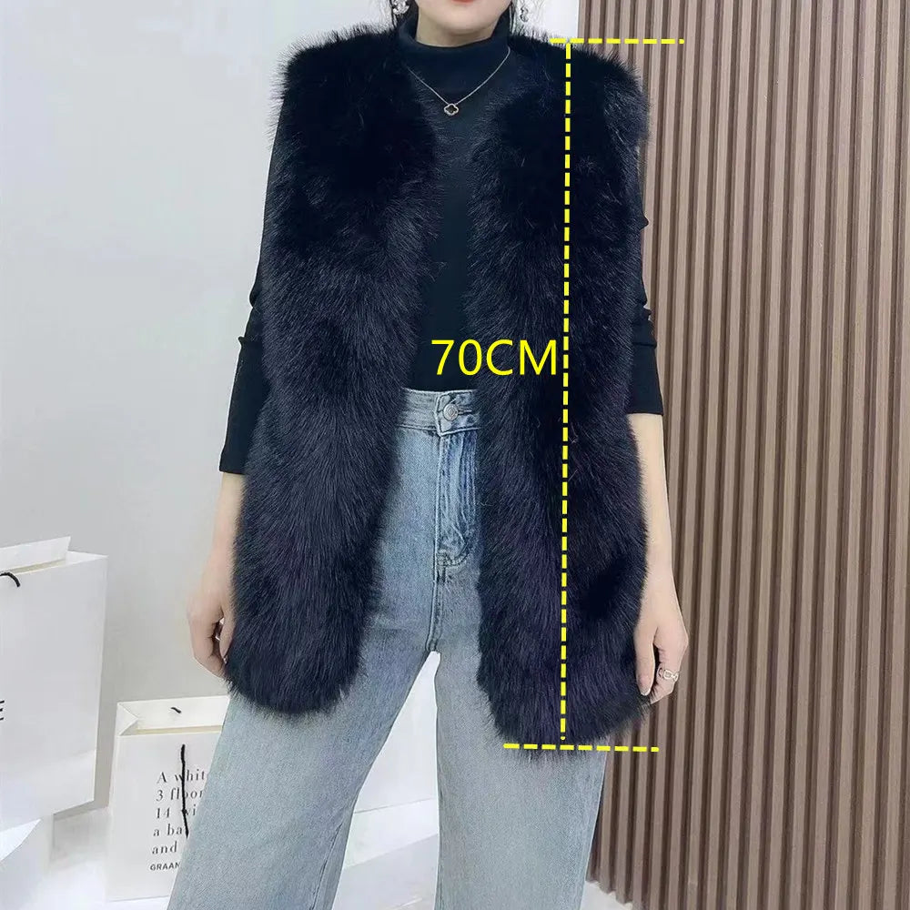 2023 New Fur Vest Women High Quality Fashion Vest