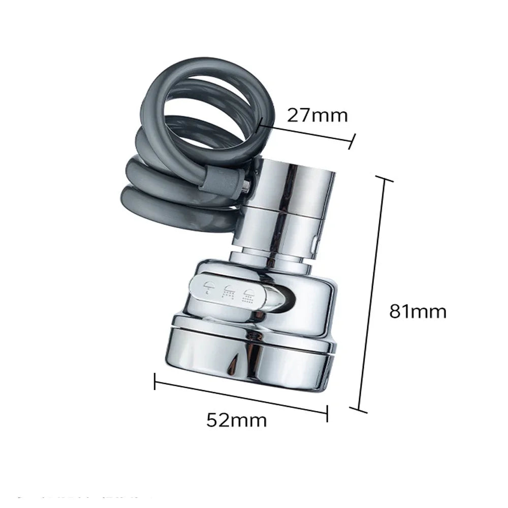 New 3 Modes Sink Faucet 360 Degree Rotation Filter Extension Tube Shower Water Saving Tap Universal Kitchen Gadgets Accessories - QueensalesOF