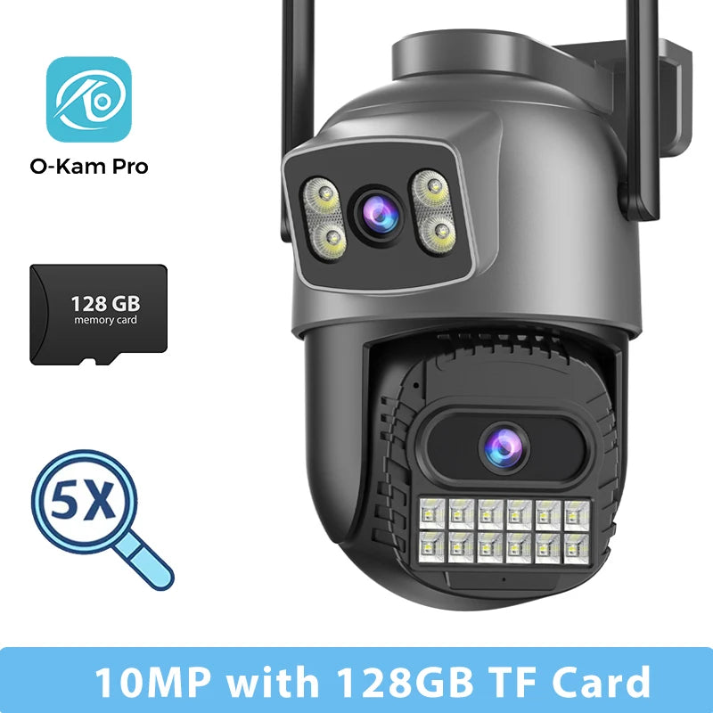 BESDER 15MP Wifi Camera PTZ Outdoor Dual Screen 10X Digital Zoom Human Detection 10MP Security IP Camera Surveillance O-Kam Pro - QueensalesOF