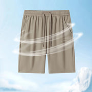 Big Size 9XL Men's Ice Silk Shorts Knee Length Bermuda Male Plus Large Quick Dry Sport Cool Elastic Summer Light Golf Sweatshort - QueensalesOF