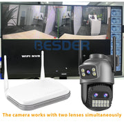 BESDER 15MP Wifi Camera PTZ Outdoor Dual Screen 10X Digital Zoom Human Detection 10MP Security IP Camera Surveillance O-Kam Pro - QueensalesOF