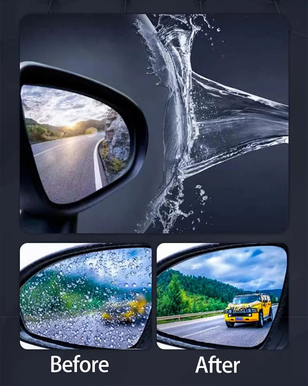 Car Glass Hydrophobic Nano Spray  AIVC Window Waterproof Coating Rearview Mirror Rain Coating Auto Hydrophobic Glass Polishing