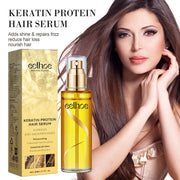 EELHOE Keratin Hair Growth Serum Natural Repair Essence Spray for Dry Curly Hair Hydrate Smooth Frizz Control Growing Hair Care - QueensalesOF