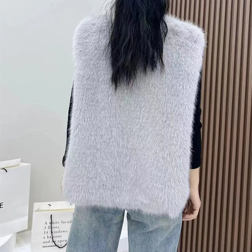 2023 New Fur Vest Women High Quality Fashion Vest