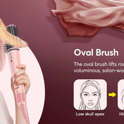 5 in 1 High-Speed Hot Air Styler Frizz-Free Fast Drying No Heat Damage Hair Dryer Curl Volumize Straighten with Travel Bag - QueensalesOF