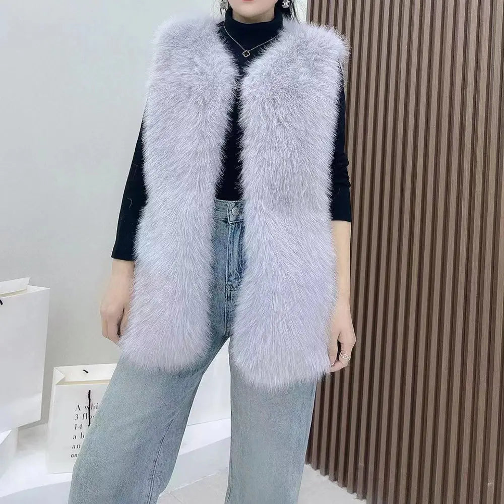 2023 New Fur Vest Women High Quality Fashion Vest