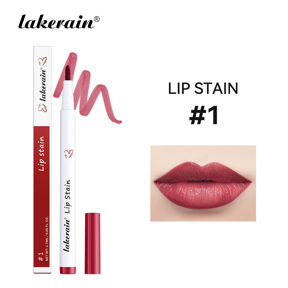 6Colors Lip Stain Pencil Liquid Lip Liner Waterproof Plumping Lip Tint Natural Matte Nude Brown Long Lasting Beauty  Makeup Pen