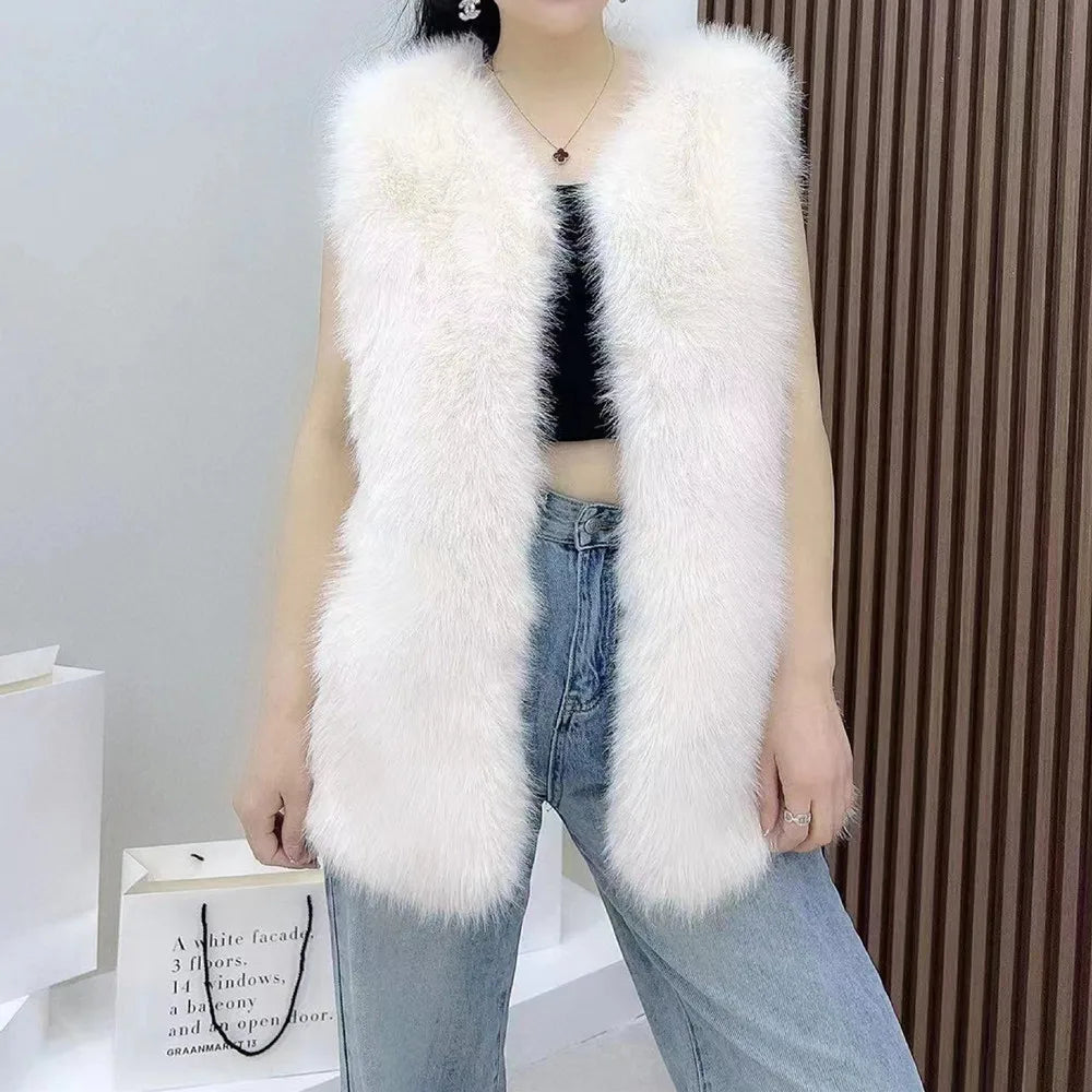 2023 New Fur Vest Women High Quality Fashion Vest