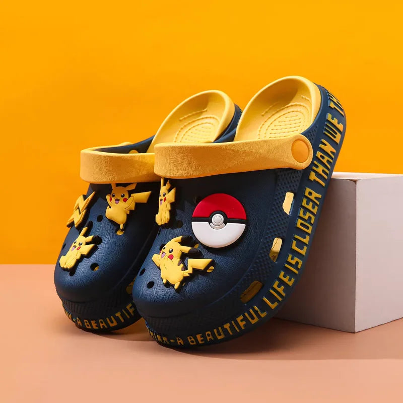 New 2026 Pikachu Clogs Breathable Non Slip Soft Sole Lightweight Summer Outdoor Casual Beach Walking Slippers Sandals