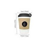 Portable Pet Poop Trash Can Dispenser Creative Coffee Cup Dog Garbage Storage Design Outdoor Dog Walking Garbage Bag Storage Box - QueensalesOF