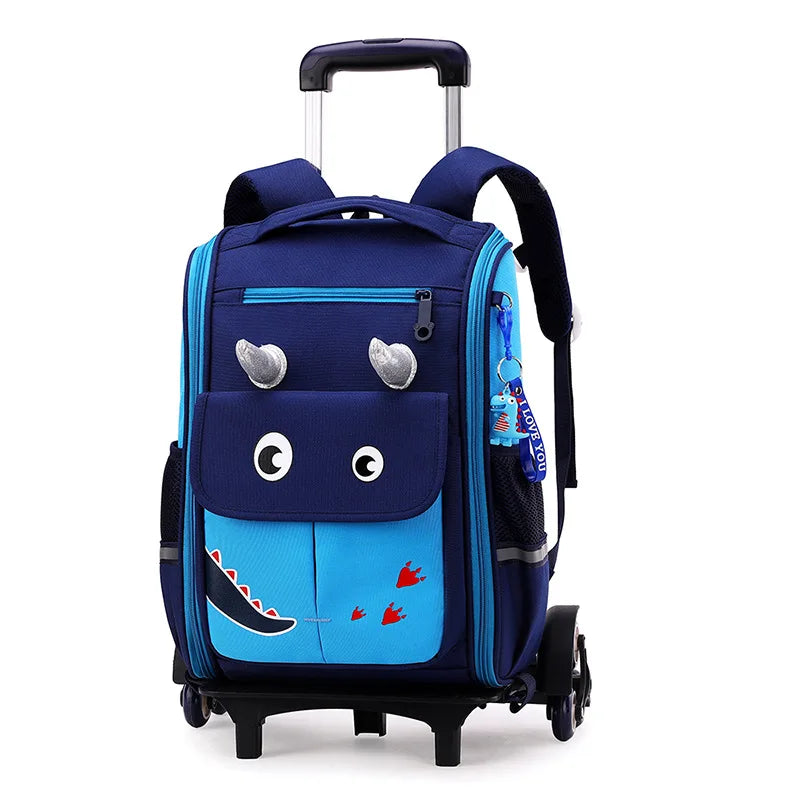 Children Trolley backpack wheels Student High capacity School bags Rolling Backpack kids Trolley bag school backpack wheeled bag