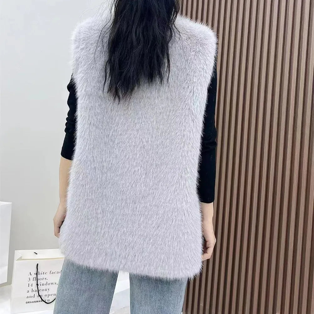 2023 New Fur Vest Women High Quality Fashion Vest
