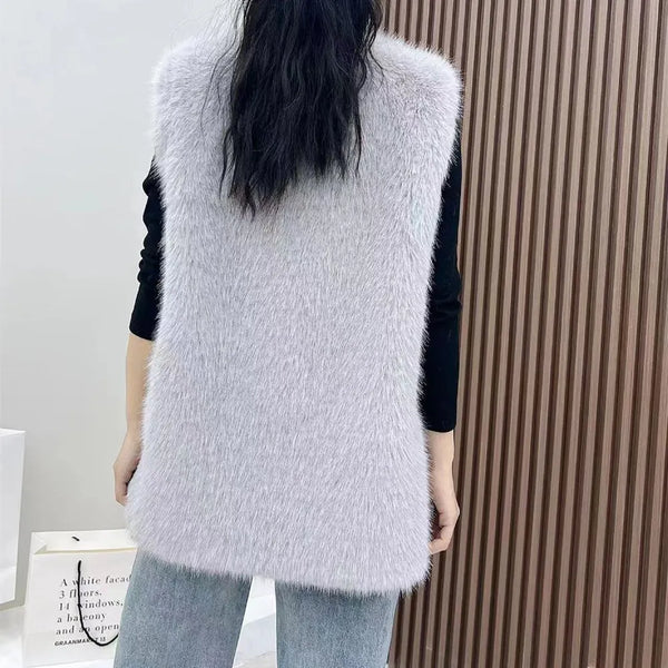 2023 New Fur Vest Women High Quality Fashion Vest - QueensalesOF