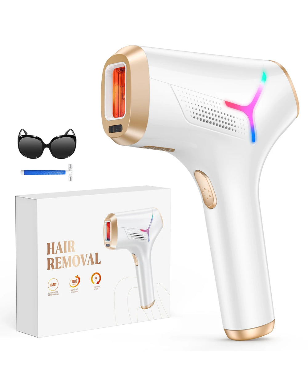 990000 Flashes Hair Removal for Women and Men IPL Hair Removal Body Bikini and Facial Areas Painless Permanent HairRemoval - QueensalesOF