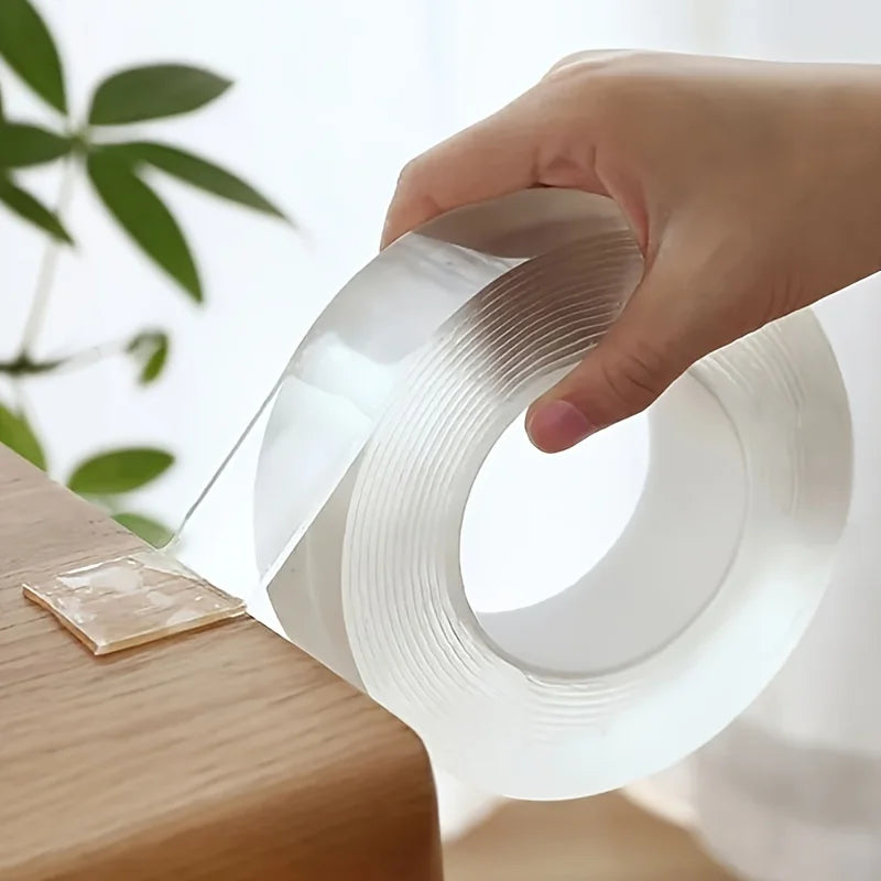 Double Contact Nano Tape Powerful Extra Strong Sided Adhesive for Kitchen and Bathroom Waterproof and Cleanable Tool