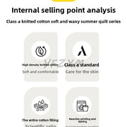 New Florals Spring Summer Blanket for Single Double Soft Skin-friendly Quilt Breathable Comfortable Air Conditioning Comforter - QueensalesOF