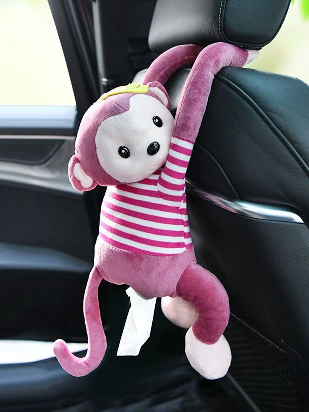 Portapañuelos de Mono para Auto — Colgante Divertido para Asiento Trasero - QueensalesOF