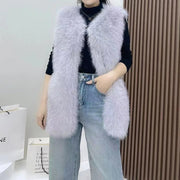 Chaleco de Pelo Sintético para Mujer — Moda Invierno de Alta Calidad - QueensalesOF