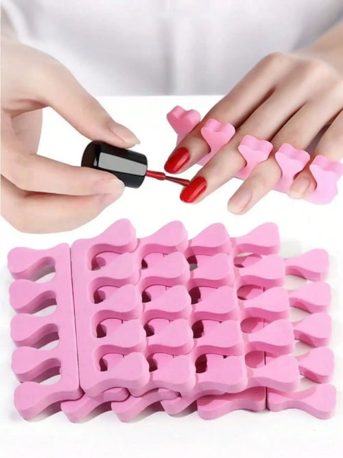 10/100/200pcs Pink Foam Toe Separators - Suitable For Manicure, Pedicure And Nail Art, Odorless Nail Polish Accessories, Comfortable Foam Finger Separators, Back To School Gift , Makeup Room Decor,Makeup Bag,Travel Essential