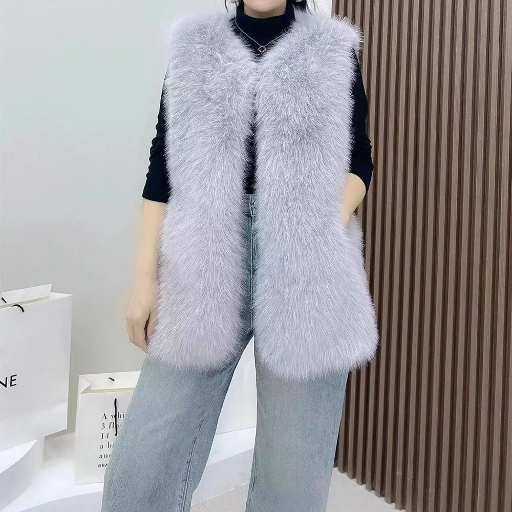 2023 New Fur Vest Women High Quality Fashion Vest