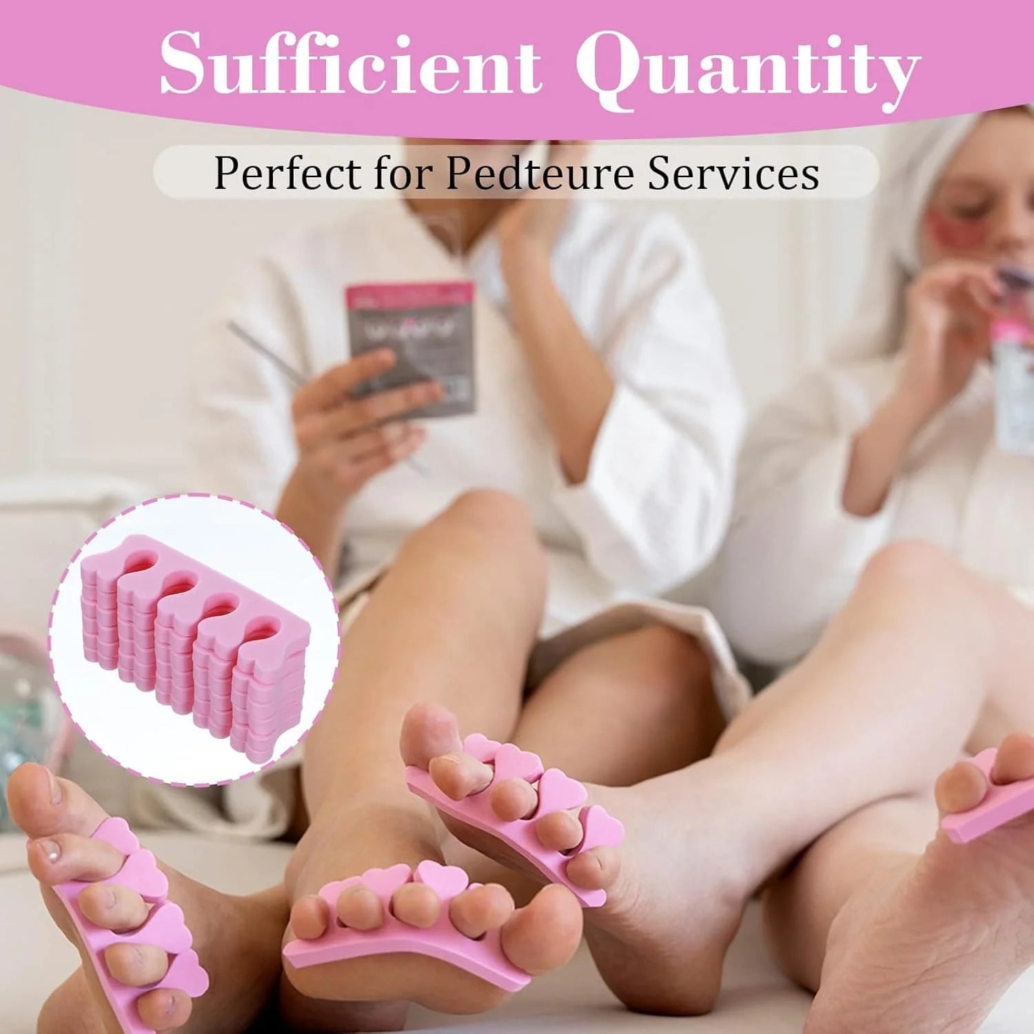 10/100/200pcs Pink Foam Toe Separators - Suitable For Manicure, Pedicure And Nail Art, Odorless Nail Polish Accessories, Comfortable Foam Finger Separators, Back To School Gift , Makeup Room Decor,Makeup Bag,Travel Essential