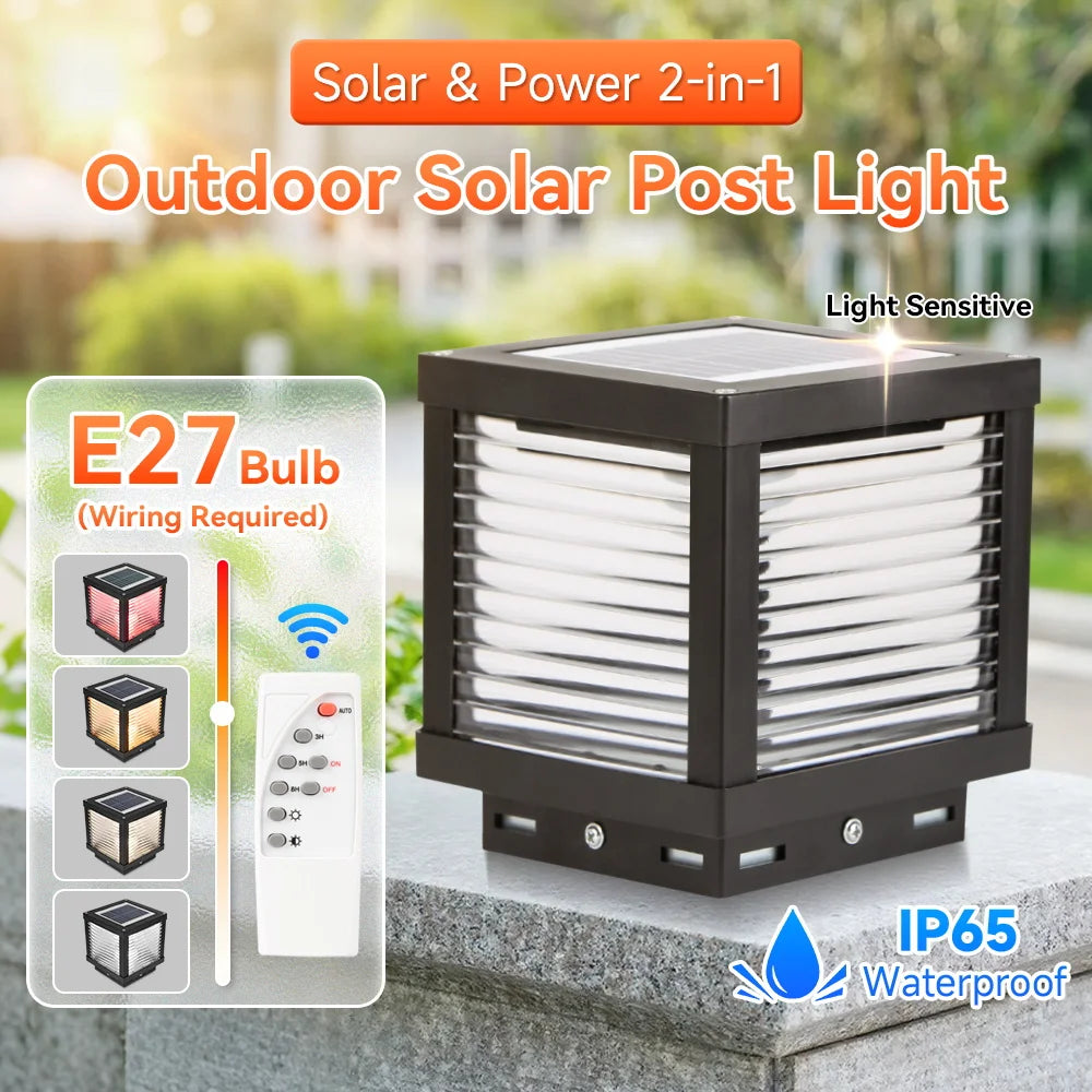 Outdoor Lighting Solar Garden Lights Installable Bulb Exterior Decoration Solar Lights for Patio Path Fence Sunlight Pillar Lamp - QueensalesOF