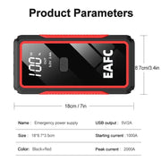 2000A/1200A Car Jump Starter Portable Power Bank 600A Car Battery Emergency Booster for Petrol Diesel 12V Car Starting Device - QueensalesOF