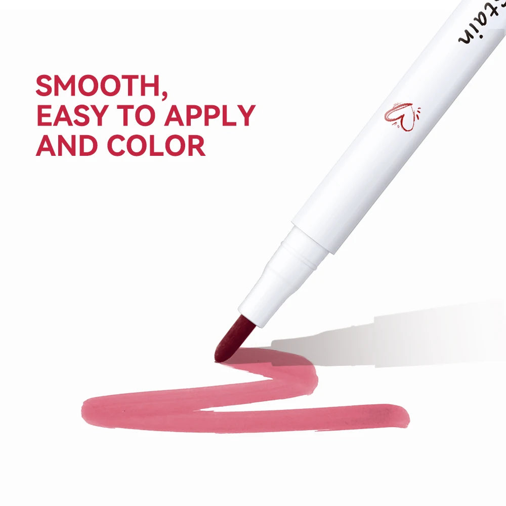 6Colors Lip Stain Pencil Liquid Lip Liner Waterproof Plumping Lip Tint Natural Matte Nude Brown Long Lasting Beauty  Makeup Pen