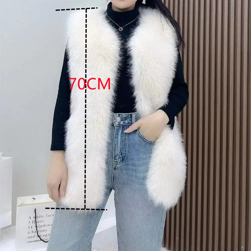 2023 New Fur Vest Women High Quality Fashion Vest