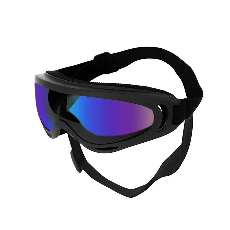 Pet Goggles Adjustable Anti UV Glare Windproof Sunglasses for Dogs Outdoor Hiking Running Beach All Breeds Eye Protection Black - QueensalesOF