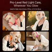 Hello Face M300 4D Light Mask 460/650/850nm Wavelengths Cordless LED Face Mask for Home Use - QueensalesOF