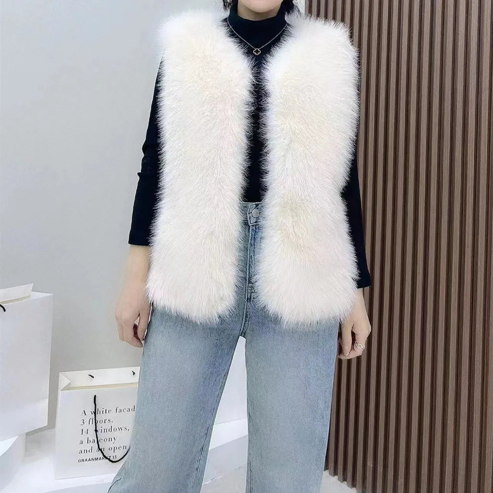 2023 New Fur Vest Women High Quality Fashion Vest