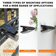KDULIT Solar Garden Lights Outdoor Solar Clip Light Waterproof Motion Sensor Camping Lamp Fence Street Landscape Wall Decoration - QueensalesOF
