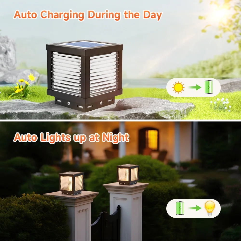 Outdoor Lighting Solar Garden Lights Installable Bulb Exterior Decoration Solar Lights for Patio Path Fence Sunlight Pillar Lamp - QueensalesOF