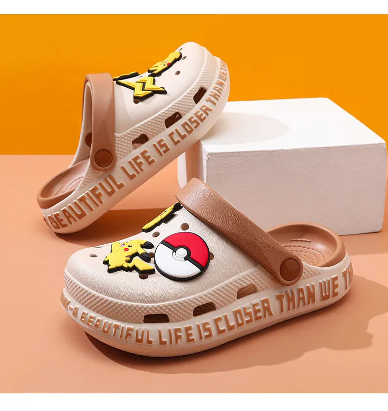 New 2026 Pikachu Clogs Breathable Non Slip Soft Sole Lightweight Summer Outdoor Casual Beach Walking Slippers Sandals