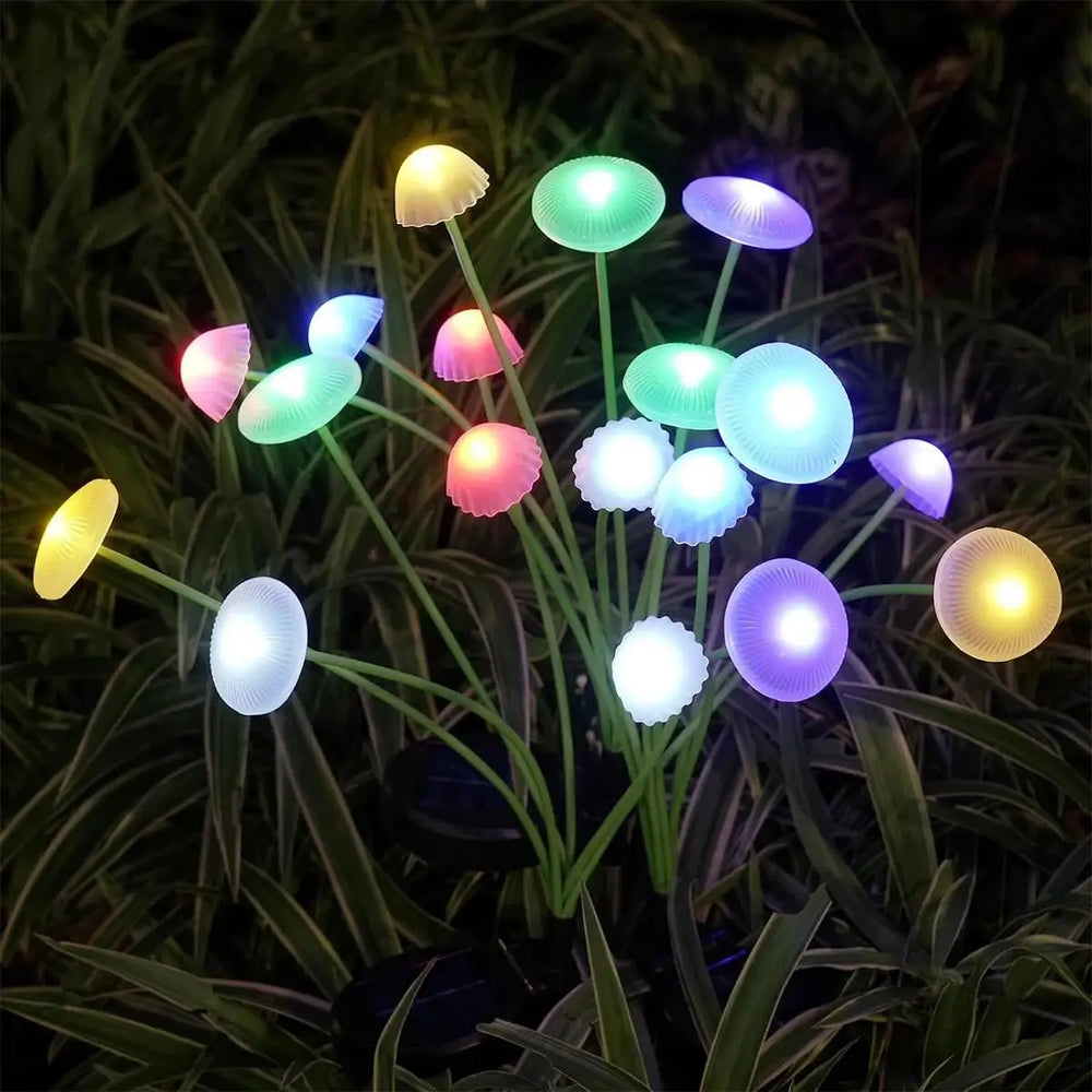 Solar Garden Lights Led Jellyfish Sway For Decoration Yard Outdoor Waterproof Ip65 Outdoor Waterproof Light Light Mushroom Shape - QueensalesOF
