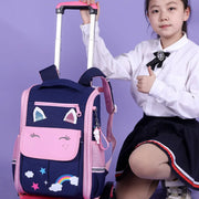 Mochila Escolar con Ruedas para Niños — Alta Capacidad y Trolley Extensible - QueensalesOF