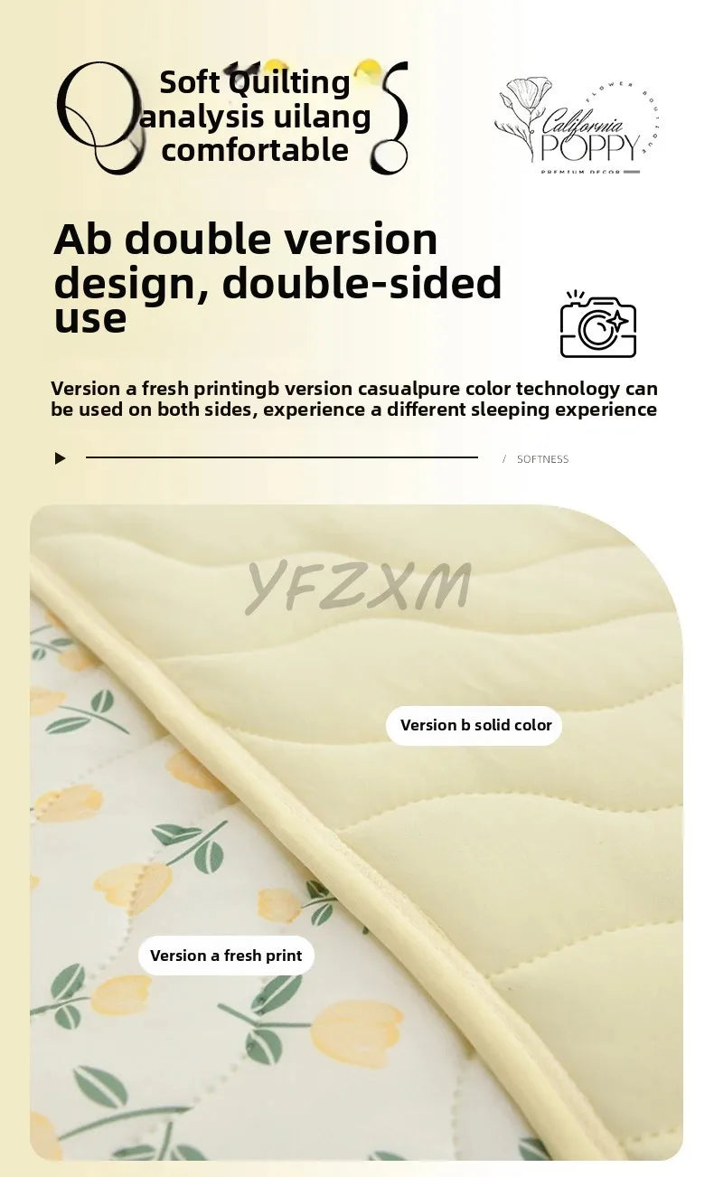 New Florals Spring Summer Blanket for Single Double Soft Skin-friendly Quilt Breathable Comfortable Air Conditioning Comforter - QueensalesOF