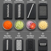 16-in-1 Vegetable Chopper PE+ABS Multi-Blade Kitchen Gadget for Home Cooking & Meal Prep - QueensalesOF