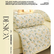 New Florals Spring Summer Blanket for Single Double Soft Skin-friendly Quilt Breathable Comfortable Air Conditioning Comforter - QueensalesOF