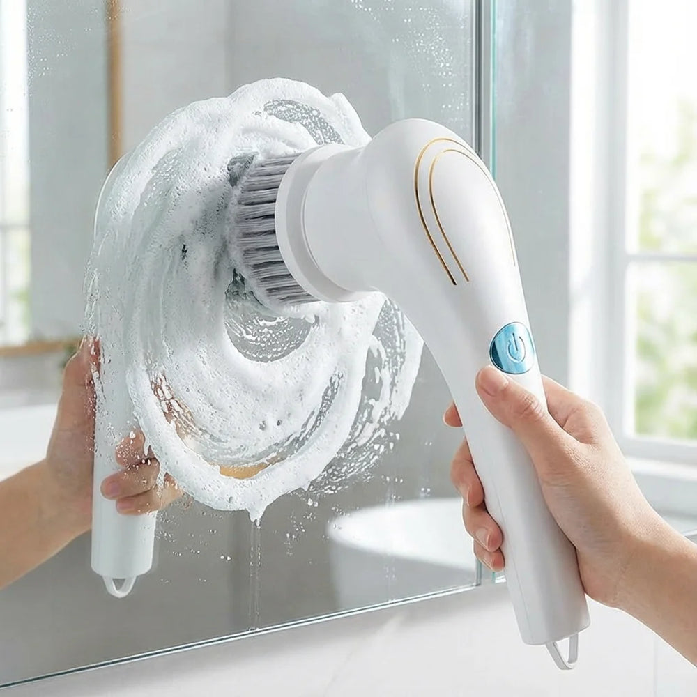 Premium Electric Cleaning Brush – IPX7 Waterproof with Ergonomic Handle - QueensalesOF