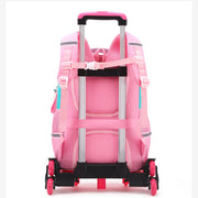 Children Trolley backpack wheels Student High capacity School bags Rolling Backpack kids Trolley bag school backpack wheeled bag - QueensalesOF